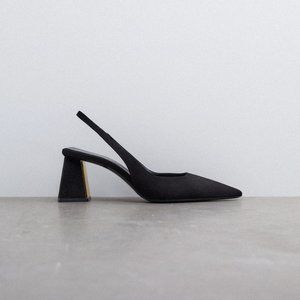 Zara Wide Heeled Slingbacks